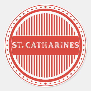 St. Catharines City Pride Emblem Kanadische Identi Runder Aufkleber