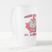 St. Catharines Polnisches kanadisches Leaf Mattglas Bierglas (Vorderseite Links)