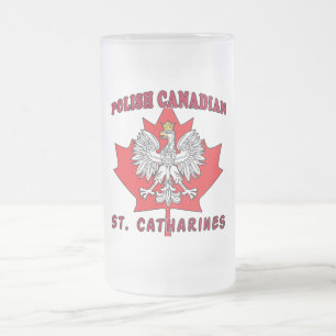 St. Catharines Polnisches kanadisches Leaf Mattglas Bierglas