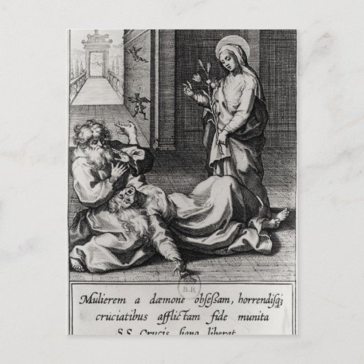 St. Catherine als Dämon von einer Frau Postkarte (Vorderseite)