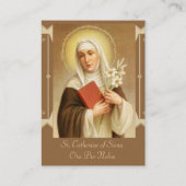St. Catherine der Siena-Schrifts-Lilien Visitenkarte (Vorderseite)