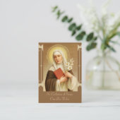 St. Catherine der Siena-Schrifts-Lilien Visitenkarte (Stehend Vorderseite)