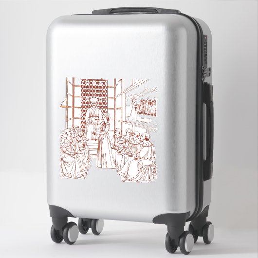 St Catherine Disputing mit Wissenschaftlern von Ma Aufkleber (Koffer)