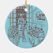 St Catherine Disputing mit Wissenschaftlern von Ma Keramik Ornament (Hinten)