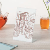 St Catherine Disputing mit Wissenschaftlern von Ma Sockelschild (In SItu)