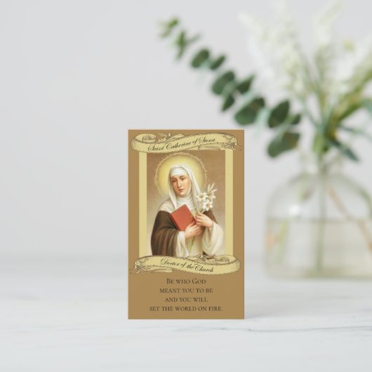 St. Catherine heiliger Karte Siena (Stehend Vorderseite)