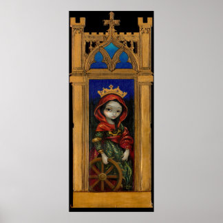 St. Catherine Ikone gotische Kunst Print Poster