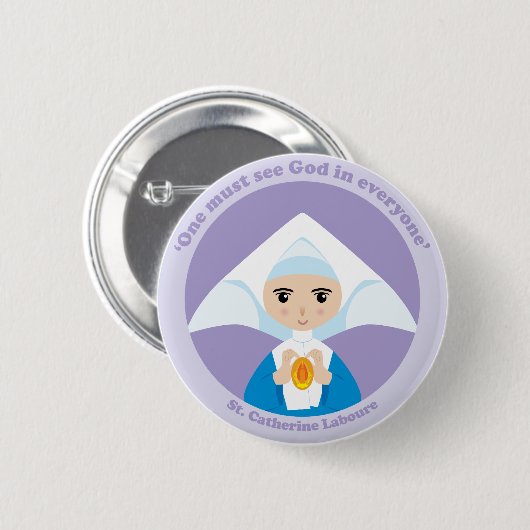 St. Catherine Laboure Button (Vorne & Hinten)