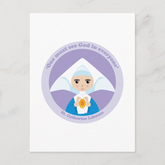 St. Catherine Laboure Postkarte (Vorderseite)