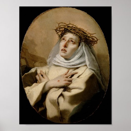 St. Catherine of Siena Hl. Katharina Siena Tiepolo Poster (Vorne)