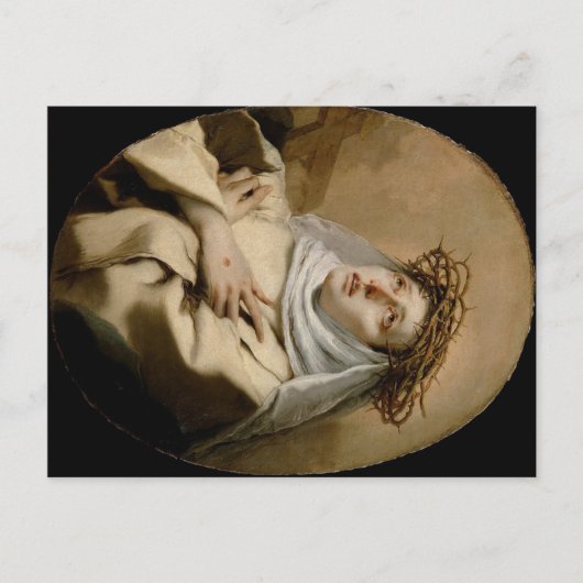 St. Catherine of Siena Hl. Katharina Siena Tiepolo Postkarte (Vorderseite)