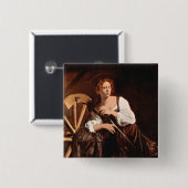 St. Catherine von Alexandria durch Caravaggio Button (Vorne & Hinten)
