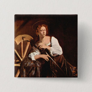 St. Catherine von Alexandria durch Caravaggio Button