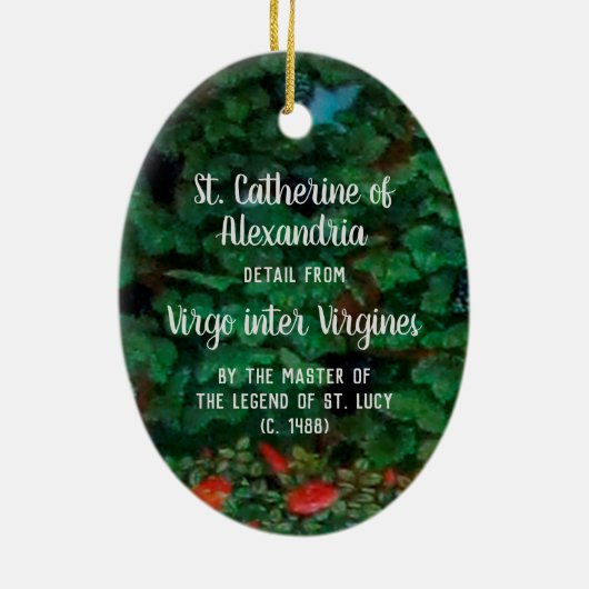St. Catherine von Alexandria (Einzelheiten; M 070) Keramik Ornament (Hinten)