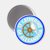St. Catherine von Alexandria Magnet (Vorderseite/Rückseite)