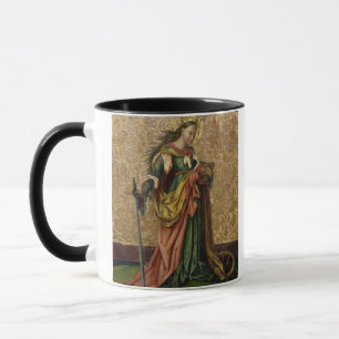 St. Catherine von Alexandria (Öl auf Platte) 2 Tasse
