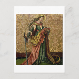 St. Catherine von Alexandria (Öl auf Tafel) 2 Postkarte