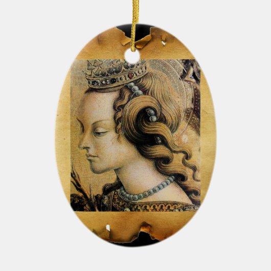 St. Catherine von Alexandria, Parchment Keramik Ornament (Vorne)