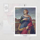 St. Catherine von Alexandria von Raffael Postkarte (Vorne/Hinten)