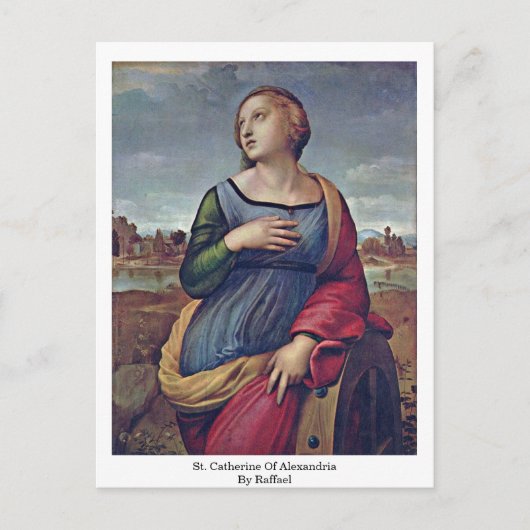St. Catherine von Alexandria von Raffael Postkarte (Vorderseite)