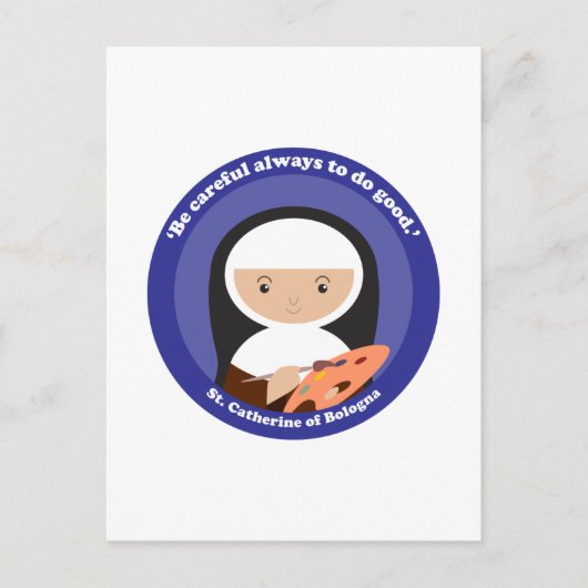 St. Catherine von Bologna Postkarte (Vorderseite)