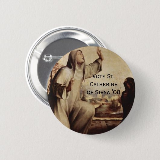 St. Catherine von Siena "08 Button (Vorne & Hinten)