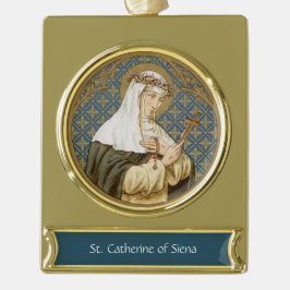 St. Catherine von Siena (19 BK) Banner-Ornament Gold