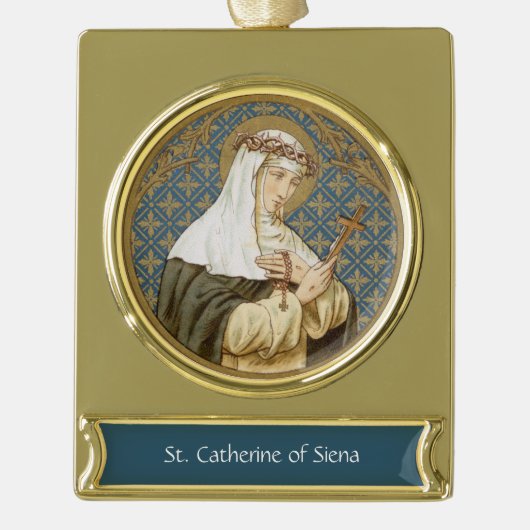 St. Catherine von Siena (19 BK) Banner-Ornament Gold (Vorderseite)