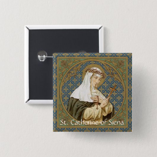 St. Catherine von Siena (19 BK) Button (Vorne & Hinten)