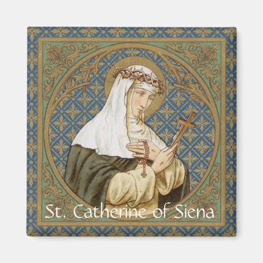 St. Catherine von Siena (19 BK) Magnet (Vorne)