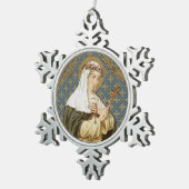 St. Catherine von Siena (19 BK) Schneeflocken Zinn-Ornament (Rechts)