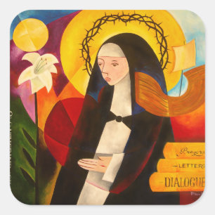 St. Catherine von Siena 2007 Quadratischer Aufkleber