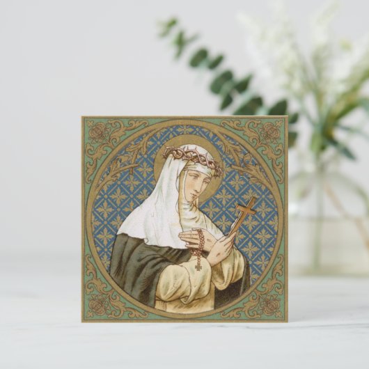 St. Catherine von Siena (BK 19) Blank Greeting Car (Stehend Vorderseite)