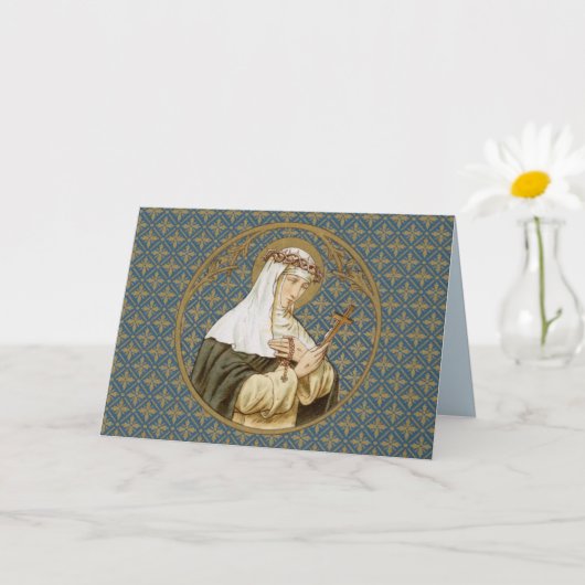 St. Catherine von Siena (BK 19) Blank Greeting Car Karte (Kleine Pflanze)