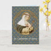 St. Catherine von Siena (BK 19) Blank Gruß Karte (Gelbe Blume)