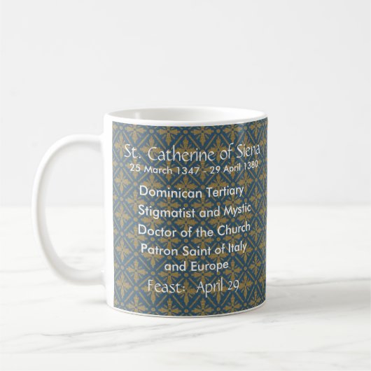 St. Catherine von Siena (BK 19) Kaffeemaschine Tas Kaffeetasse (Links)