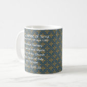 St. Catherine von Siena (BK 19) Kaffeemaschine Tas Kaffeetasse (Vorderseite Links)