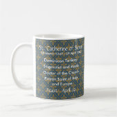 St. Catherine von Siena (BK 19) Kaffeemaschine Tas Kaffeetasse (Links)