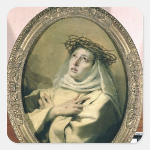 St. Catherine von Siena, c.1746 Quadratischer Aufkleber