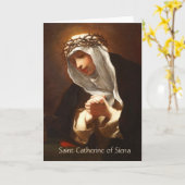 St. Catherine von Siena (Franceschini) Vertikal Karte (Gelbe Blume)