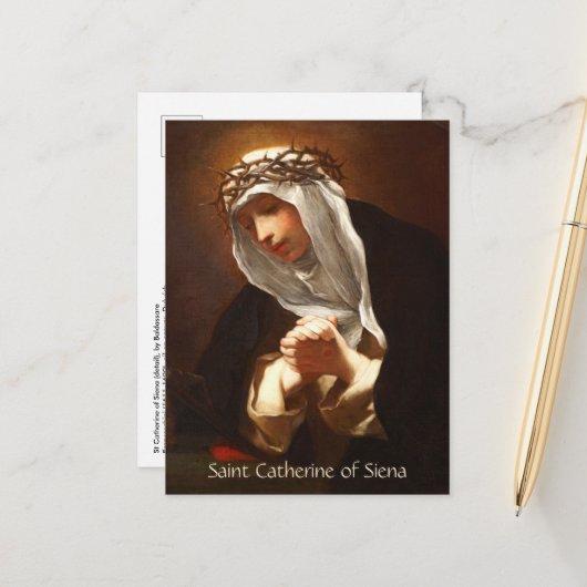 St. Catherine von Siena (Franceschini) Vertikal Postkarte (Vorderseite/Rückseite Beispiel)