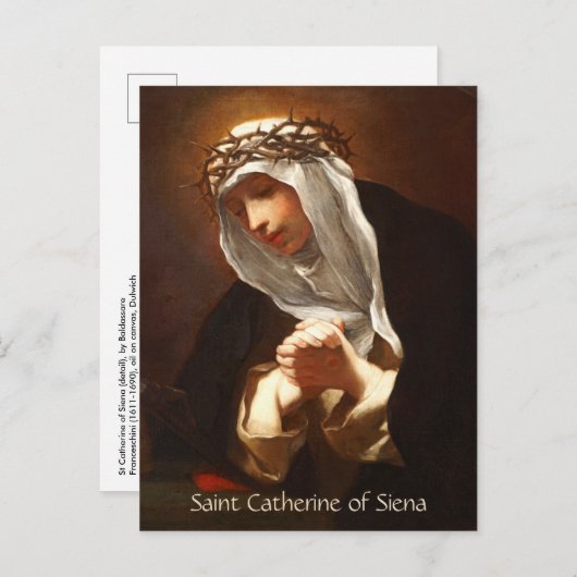 St. Catherine von Siena (Franceschini) Vertikal Postkarte (Vorne/Hinten)