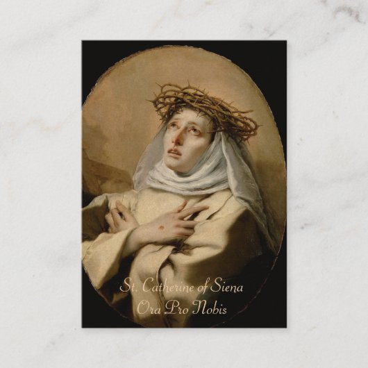 St. Catherine von Siena Gebet Visitenkarte (Vorderseite)