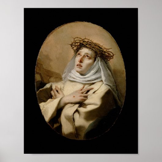 St. Catherine von Siena Hl. Katharina Siena Tiepol Poster (Vorne)