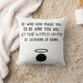 St. Catherine von Sienna Zitat Throw Kissen (Decke)