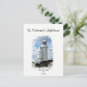 St. Catherine's Lighthouse Postkarte (Stehend Vorderseite)