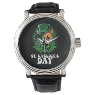 St Catricks Day Cat Lovers St Patrick's Day Armbanduhr