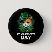 St Catricks Day Cat Lovers St Patrick's Day Button (Vorderseite)