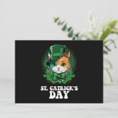 St Catricks Day Cat Lovers St Patrick's Day Einladung (Stehend Vorderseite)