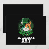 St Catricks Day Cat Lovers St Patrick's Day Einladung (Vorne/Hinten)